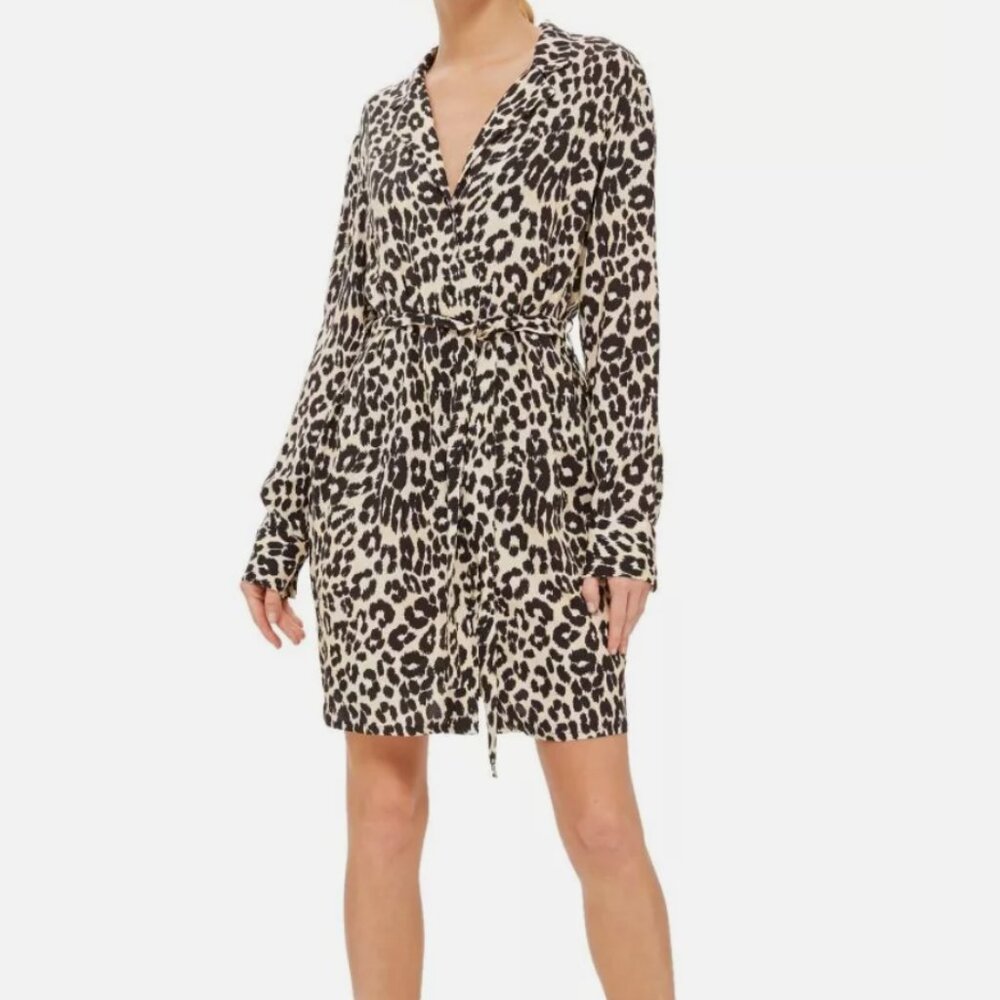 Topshop Leopard Print Shirtdress